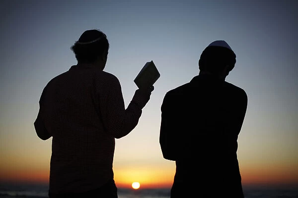 Orthodox Jews take part in the Tashlich prayer, a Rosh Hashanah ritual, in Ashdod