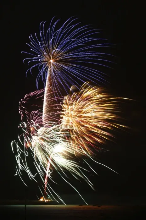 Framed Print : Fireworks Display Print over Morecambe Bay at Night Framed Print : Fireworks Display Print over Morecambe Bay at Night