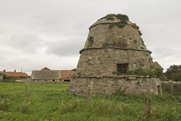 Victorian stone dovecote, where pigeons were reared for food, The Duckett, Bamburgh, Northumberland, England, august