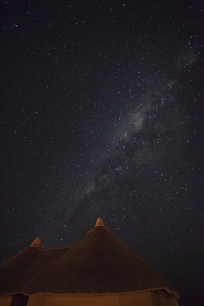 Africa, Namibia, Namib Desert, Namib Naukluft Park. View of Milky Way above the Dune Lodge