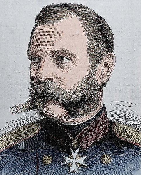 Alexander II (1818-1881). Tsar of Russia (1855-1881). Engraving