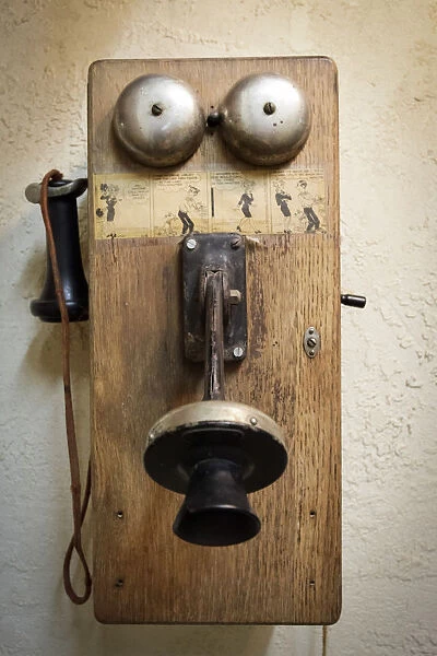 Antique telephone, Tucumcari, New Mexico, United States