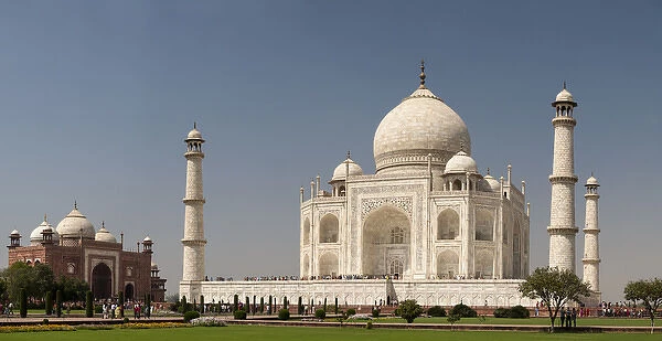 Asia, India. Taj Mahal. Multiframe Panoramic