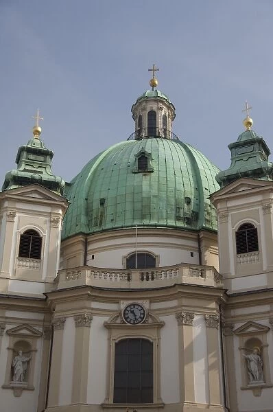 Austria, Vienna. St. Peters Church, 18th century Baroque. Daily mass has been