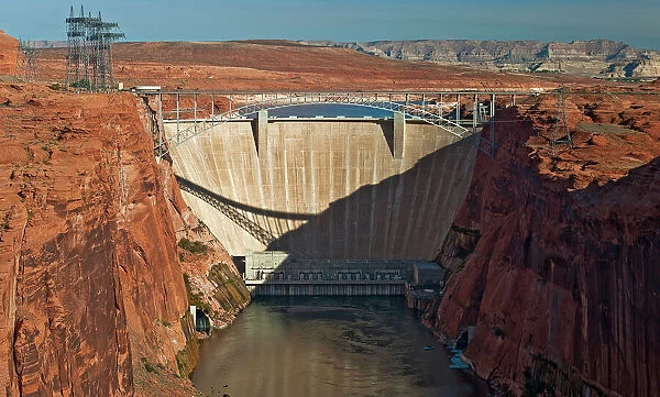 AZ, Arizona, Page. Glen Canyon Dam on Colorado River