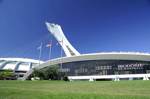 Canada, Quebec, Montreal. Olympic Park, Biodome & Montreal Tower. IMAGE RESTRICTED