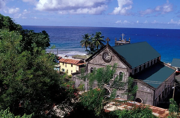 Caribbean, BWI, St. Lucia, Town of Choiseul
