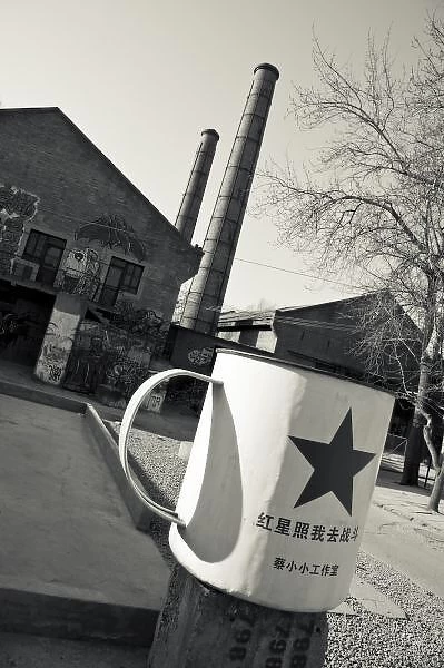 China, Beijing, Chaoyang District. Dashanzi 798 Art District- Factory Area converted