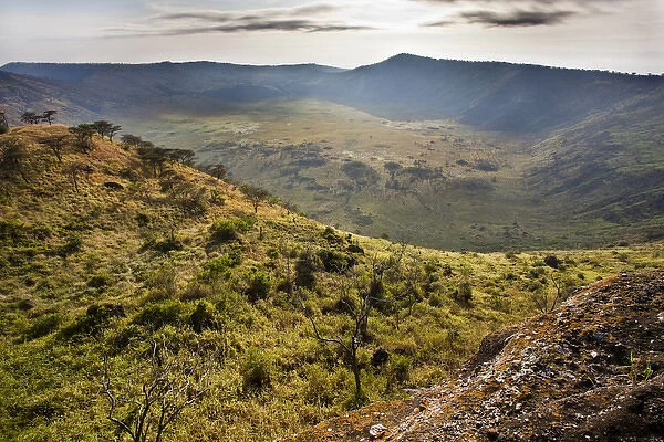 The Crater Area in Queen Elizabeth National Park, Kasese, Uganda, East Africa, Africa