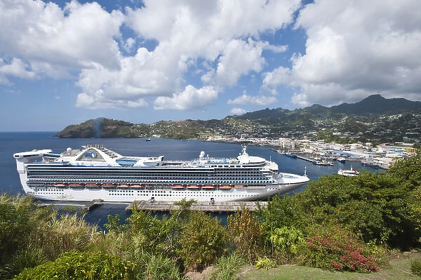 Cruise ship in Kingstown, harbour St. Vincent & The Grenadines