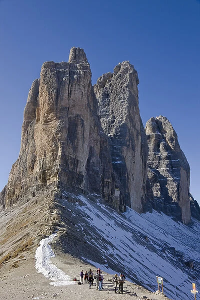 The Drei Zinnen, Tre Cime di Lavaredo, in South Tyrol, Alto Adige