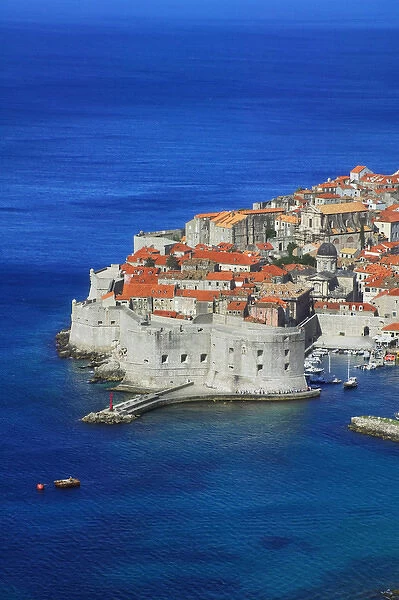 Dubrovnik on the shores of Adriatic Sea, Croatia