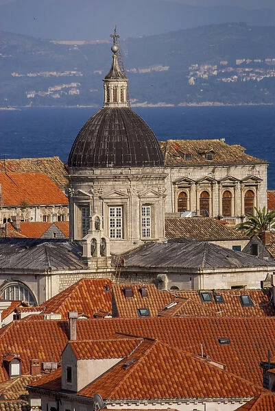 Europe, Croatia, Dubrovnik, red tiled rooftops