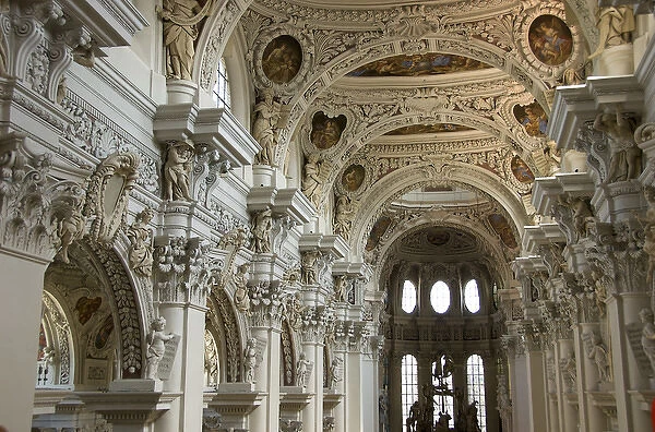 Europe, Germany, Bavaria, Passau, St. Stevens Cathedral interior