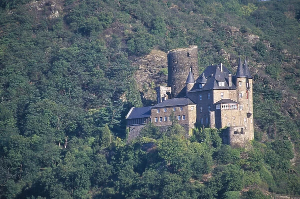 Europe, Germany, Rhineland-Palatinate, St. Goarshausen, Burg Katz Castle