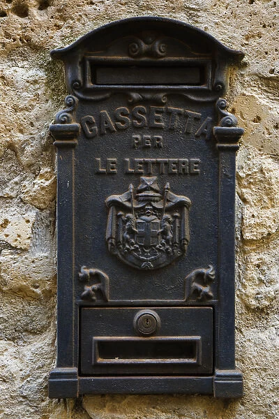 Europe, Italy, Sorano. Close-up of mailbox. Credit as: Dennis Flaherty  /  Jaynes Gallery
