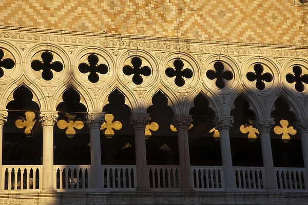 Europe; Italy; Venice; Evening Light on the Doges Palace