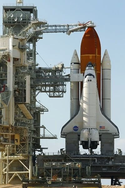 The final mission of Space Shuttle Endeavour STS-134 on Pad 39A at Cape Canaveral
