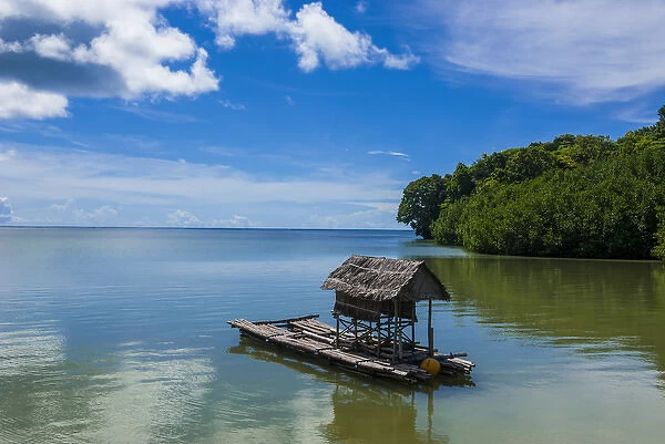 Fish trap in the north of the Island of Babeldoab, Palau, Central Pacific