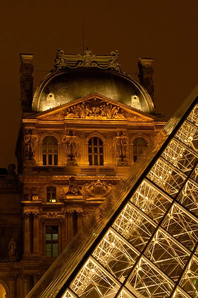 03. France, Paris, the Louvre Museum at night (Editorial Usage Only)