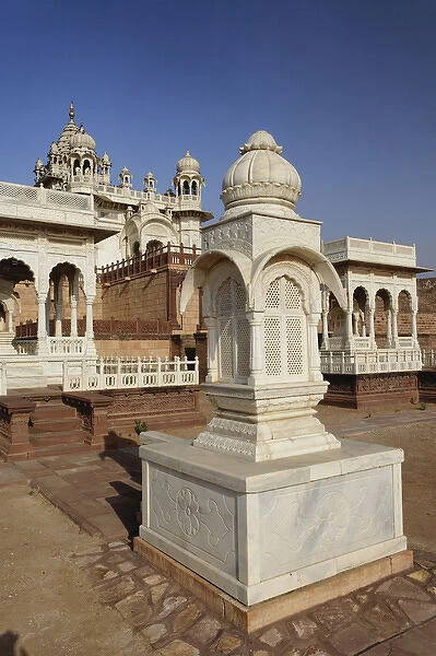Gazebo at the Jaswant Thada mausoleuman architectural landmark found in Jodhpur, India