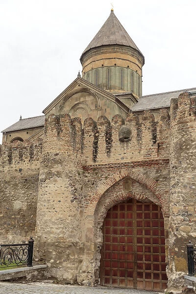 Georgia, Mtskheta. The Svetitskhoveli Cathedral main gate