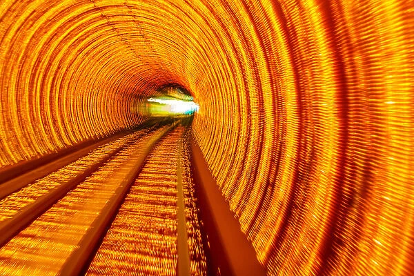 Golden Highway Rail Abstract Underground Railway Pudong Bund Shanghai China Shanghai China