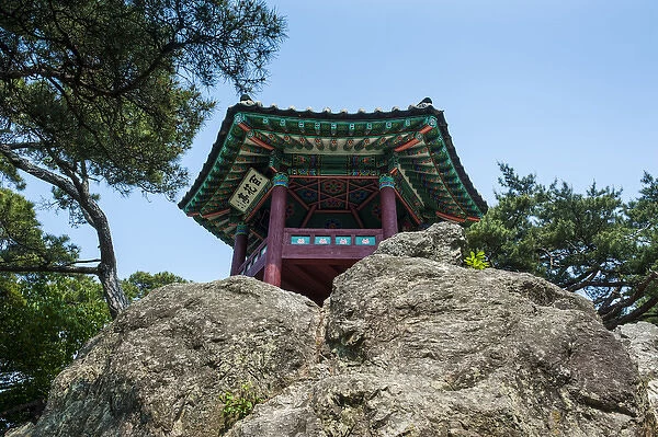 Goransa temple in the Buso mountain fortress in the Busosan park Buyeu, South Korea