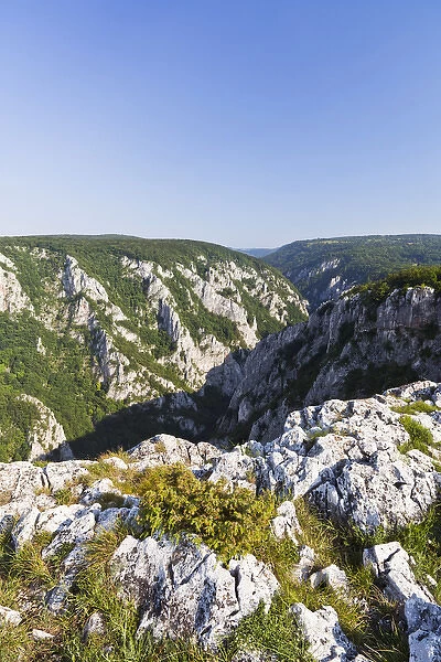 The gorge of Zadiel in the slovak karst. The gorge was created by the collapsing of several caves