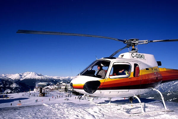Helicopter Skiing on Whistler Mountains in B. C. Canada