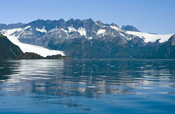 Holgate Glacier calves into Aialik Bay in Kenai Fjords National Park Alaska