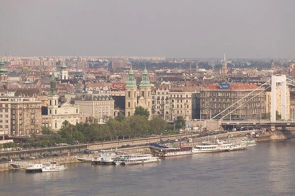 HUNGARY-Budapest: Danube River & Pest Riverfront