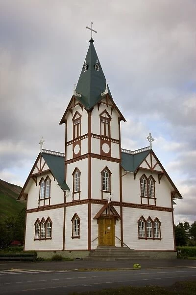 Iceland, HusavIk. Christian church built in 1907