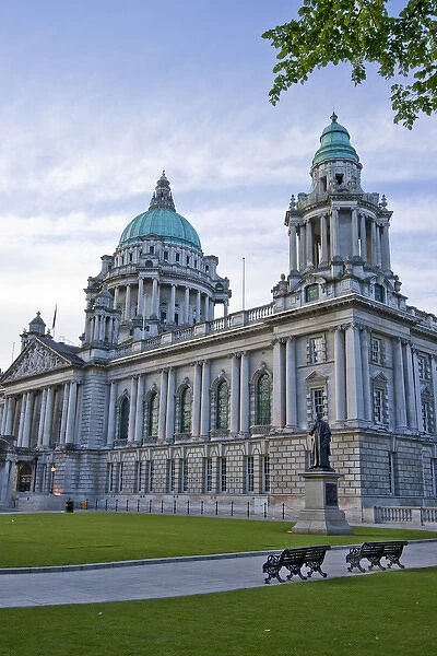 Ireland, unionist, troubles, historic, architecture, dome, columns, copper oxidation