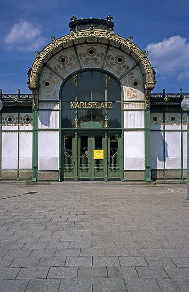Karlsplaz U Bahn Station designed by Otto Wagner architect; Vienna; Austria