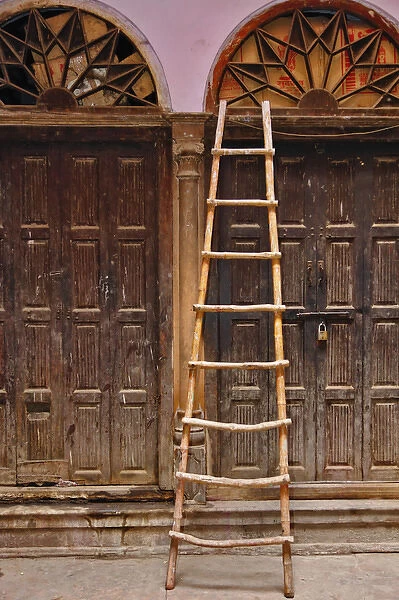 Ladder and doorways, Delhi, India