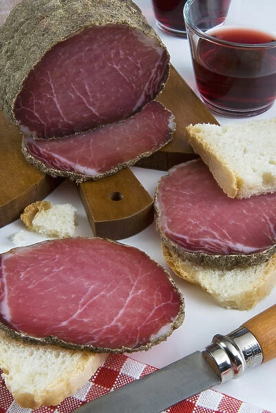 Lonza, Pork loin, Italian cured ham and air-dried meat, Tuscan food, Tuscany, Italy