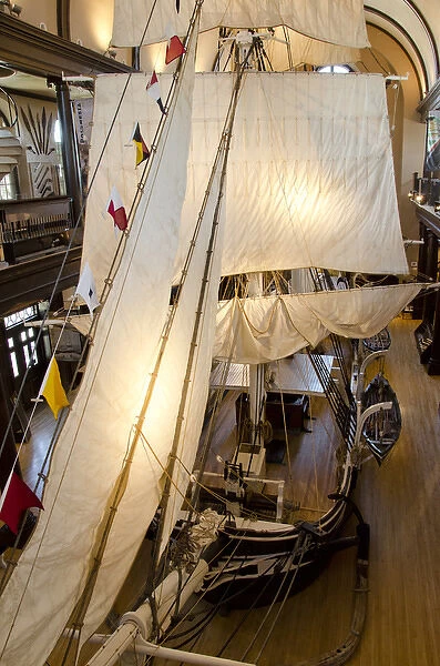 Massachusetts, New Bedford. New Bedford Whaling Museum, 89-foot half-scale model
