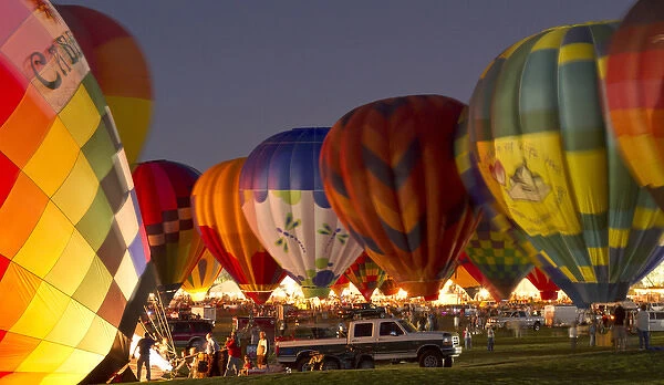 Nightglow at the Albuquerque Hot Air Balloon Fiesta, New Mexico