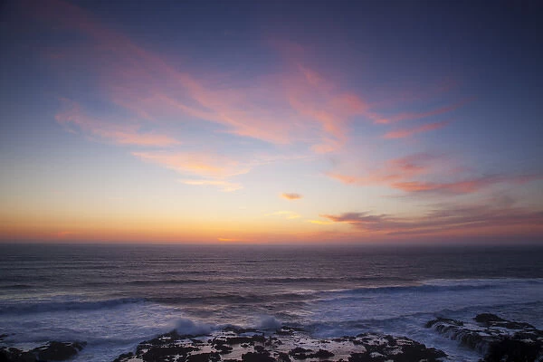 OR, Cape Perpetua Scenic Area, ocean sunset