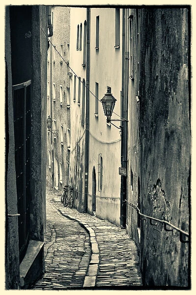 Passau, Germany alleyway, vintage look