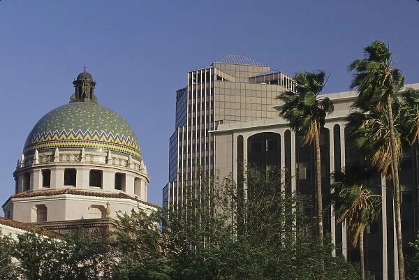 Pima County Courthouse, designed in 1928 in Spanish Colonial style, is an architectural