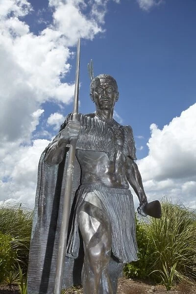 Rangatira Statue (by sculptor Michael Weir), Waihi, Coromandel, North Island, New Zealand