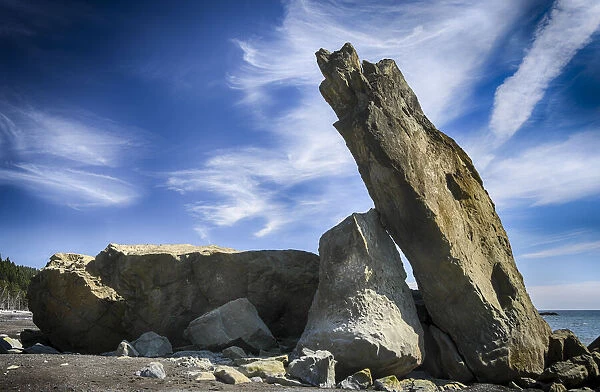 Rock Slabs and Sky, Rialto Beach, Olympic National Park, Washington State