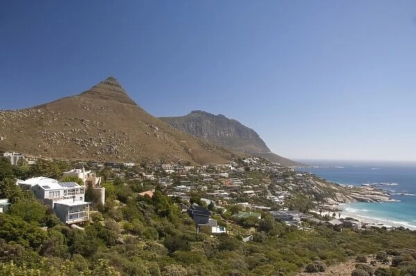 South Africa, Cape Town. Coastal views between Hout Bay and Camps Bay. Little Lion s