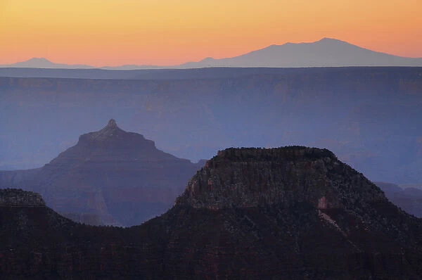 Sunrise, Bright Angel Point, North Rim, Grand Canyon National Park, Arizona, USA