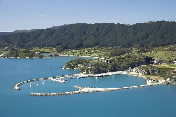 Tarakohe, Golden Bay, Nelson Region, South Island, New Zealand - aerial