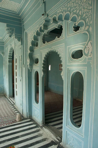 Turquoise room, City Palace, Udaipur, Rajasthan, India