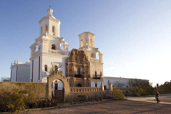 USA, Arizona. Mission San Xavier del Bac, a historic Spanish Catholic mission located