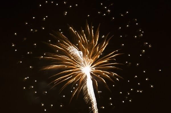 USA, Georgia, Savannah. Fireworks display first Fridays on Savannah River
